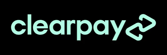 Mint Clearpay wordmark on black