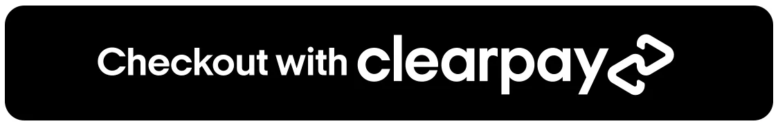 Black Checkout with Clearpay button with a white wordmark, darkMono palette
